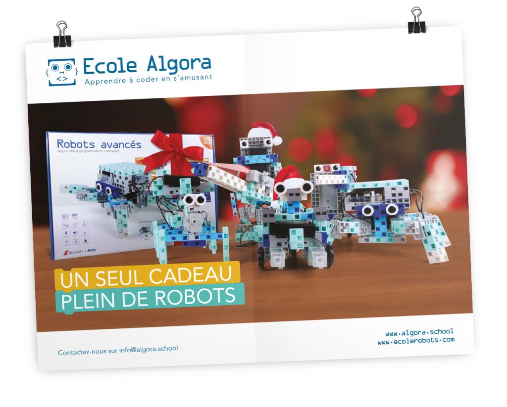 affiche noel ecole robot